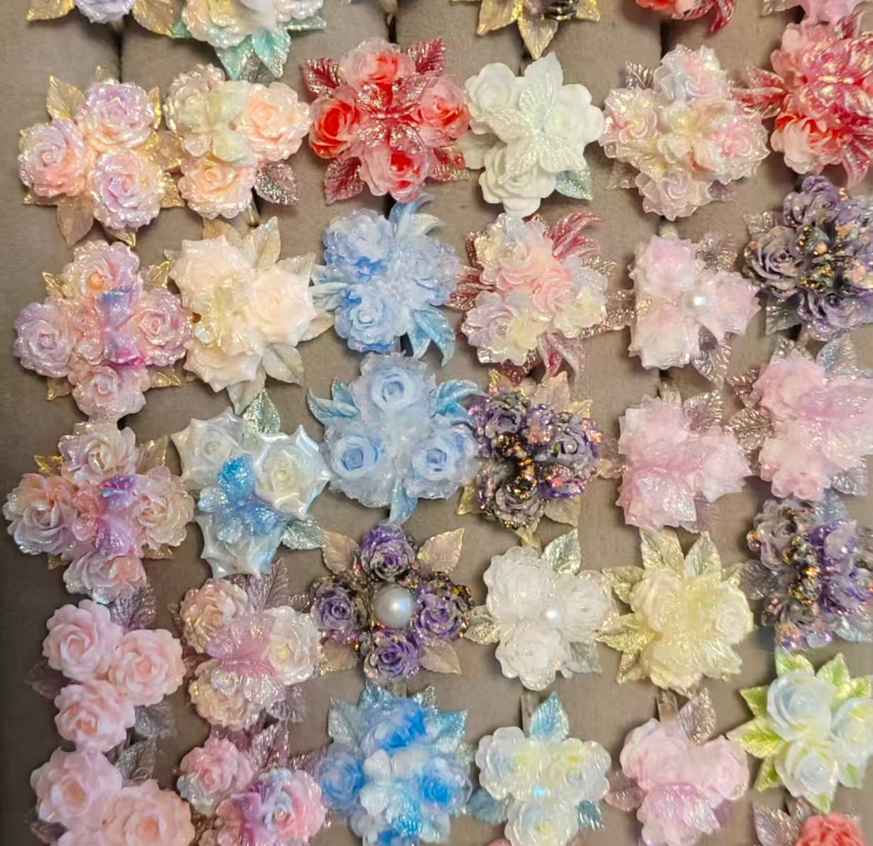 Soft Clay Flower Rings